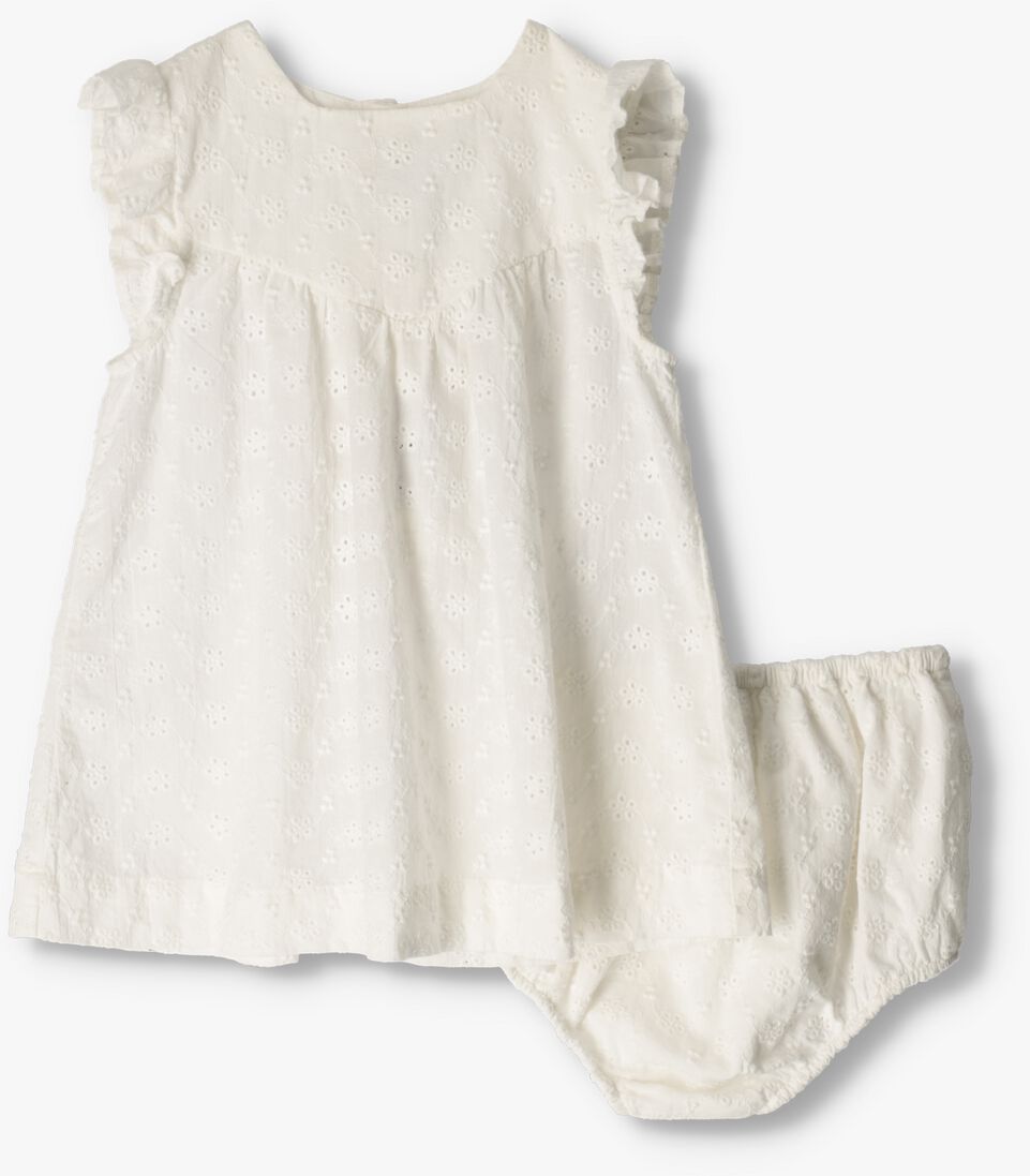 PETIT BATEAU witte petit bateau  robe sm + bloomer