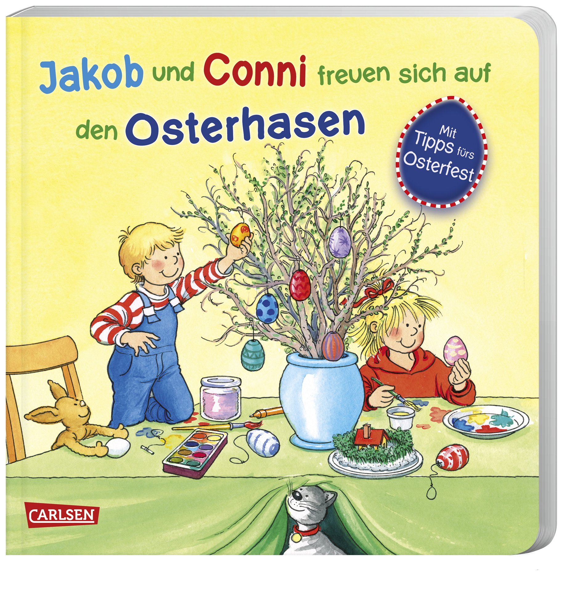 Jakob und Conni freuen sich auf den Osterhasen