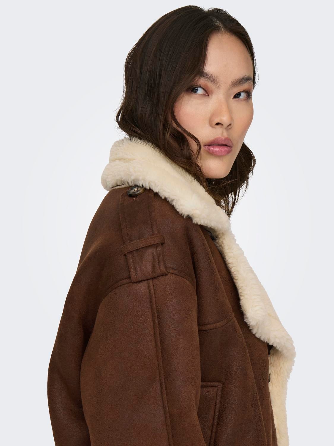 ONLYLVA Kunstlederjacke Toasted Coconut