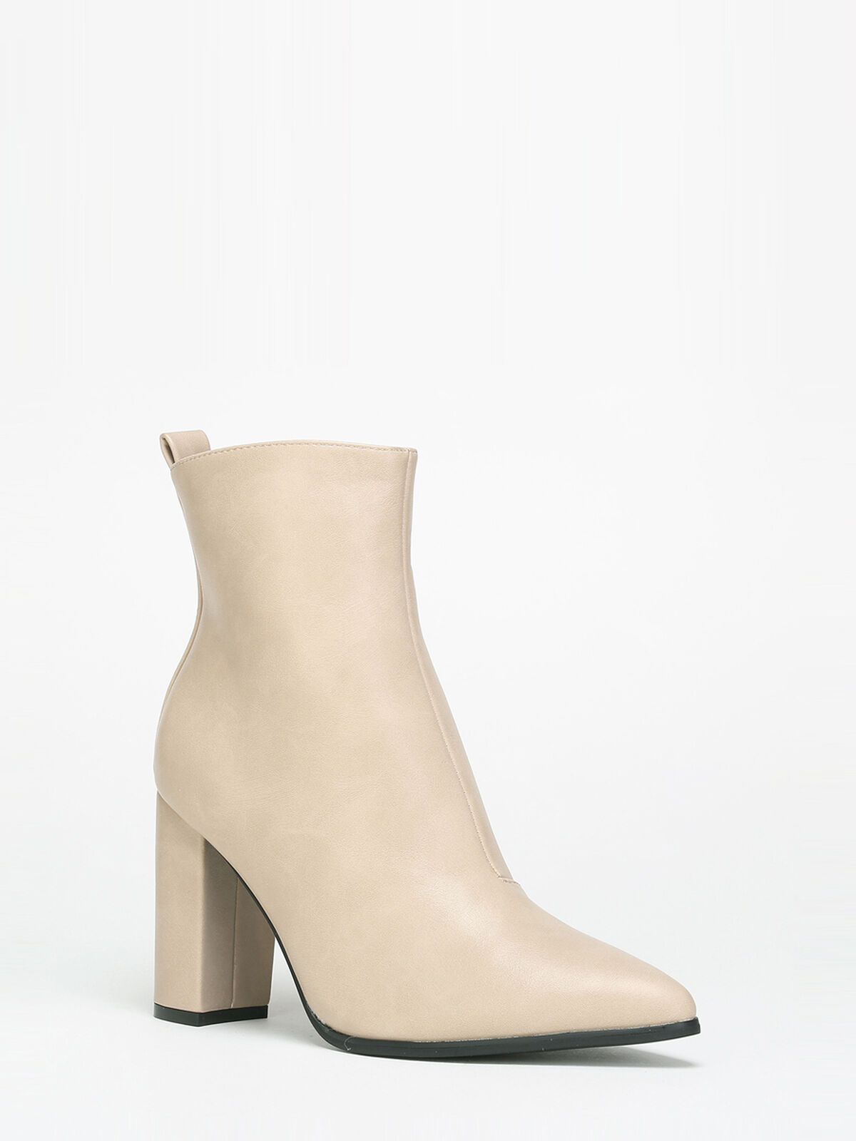 Bottines à talon- Beige