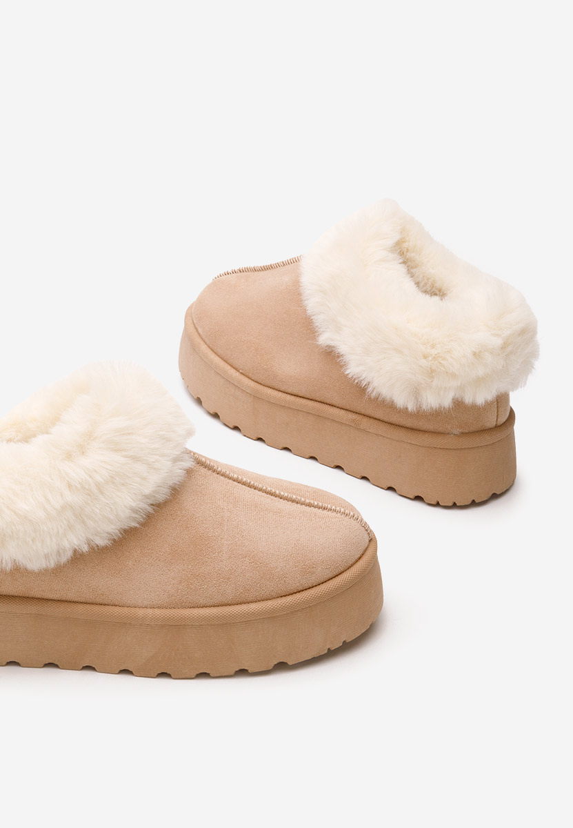 Sabots pour femme à plateforme kaki Cozy