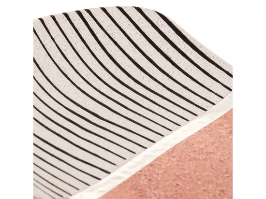 Centre de table en céramique rose 32x23x4,5h