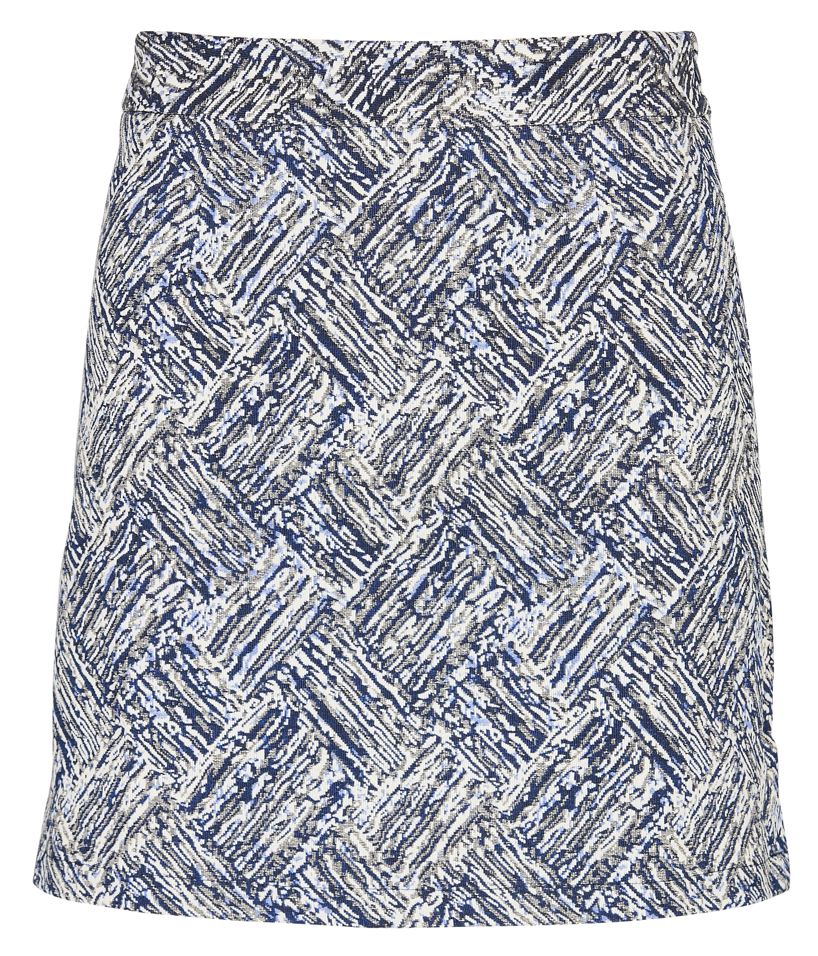 JANNY - Jupe courte en jacquard imprimé | Bleu