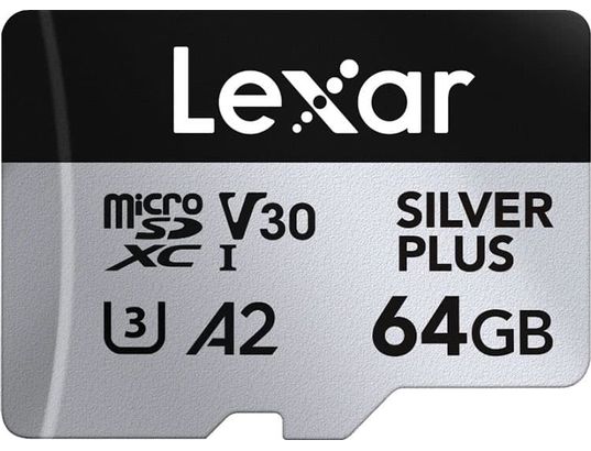 LEXAR - Carte mémoire 64 Go Professional SILVER PLUS microSDXC 64GB