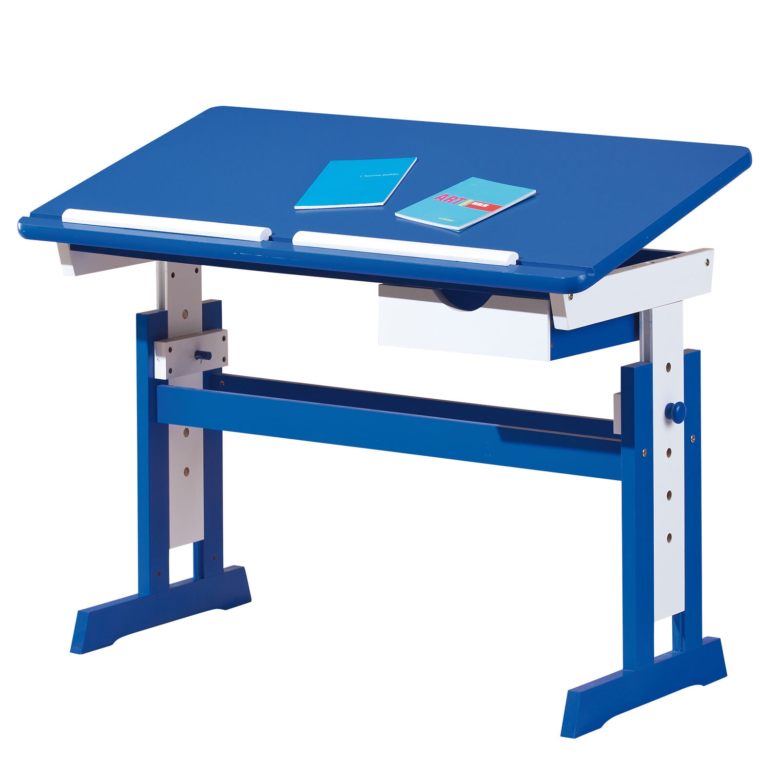 Kinder Schreibtisch David 109 x 55 cm Blau/Weiß
