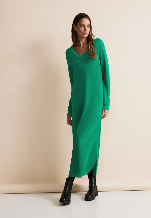 Strick Maxikleid - fresh spring green