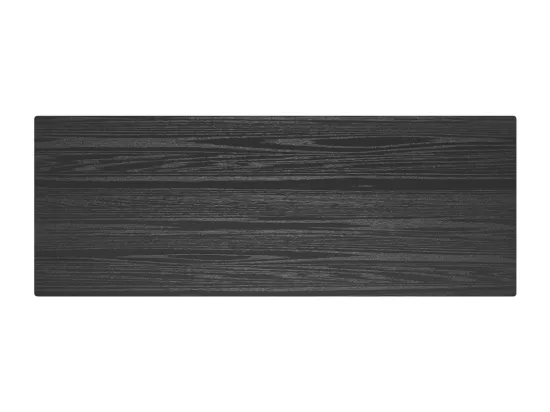 Table de bar rectangulaire 4 personnes en bois noir 120 cm - Buvette