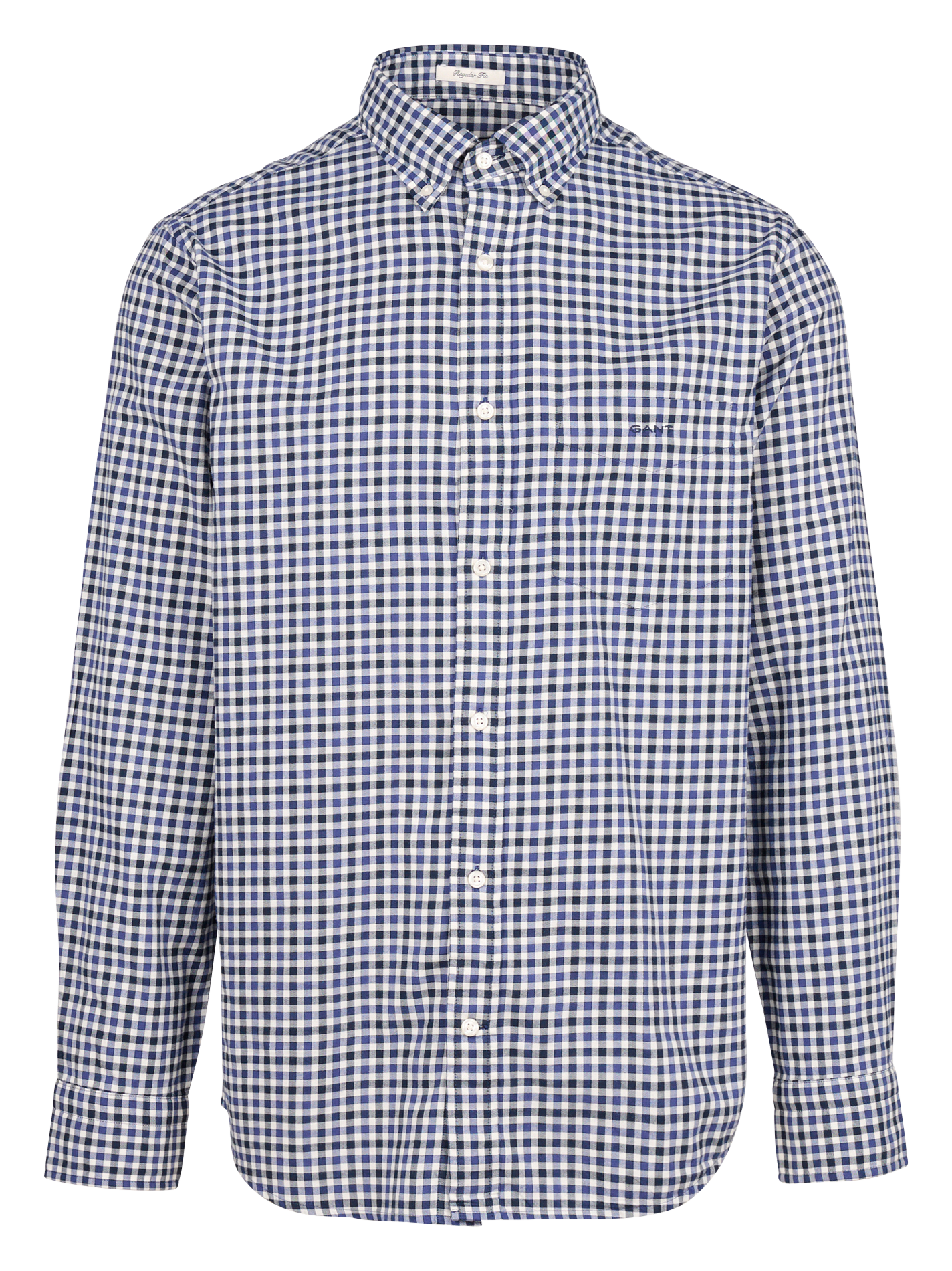Chemise regular à carreaux en coton | Bleu