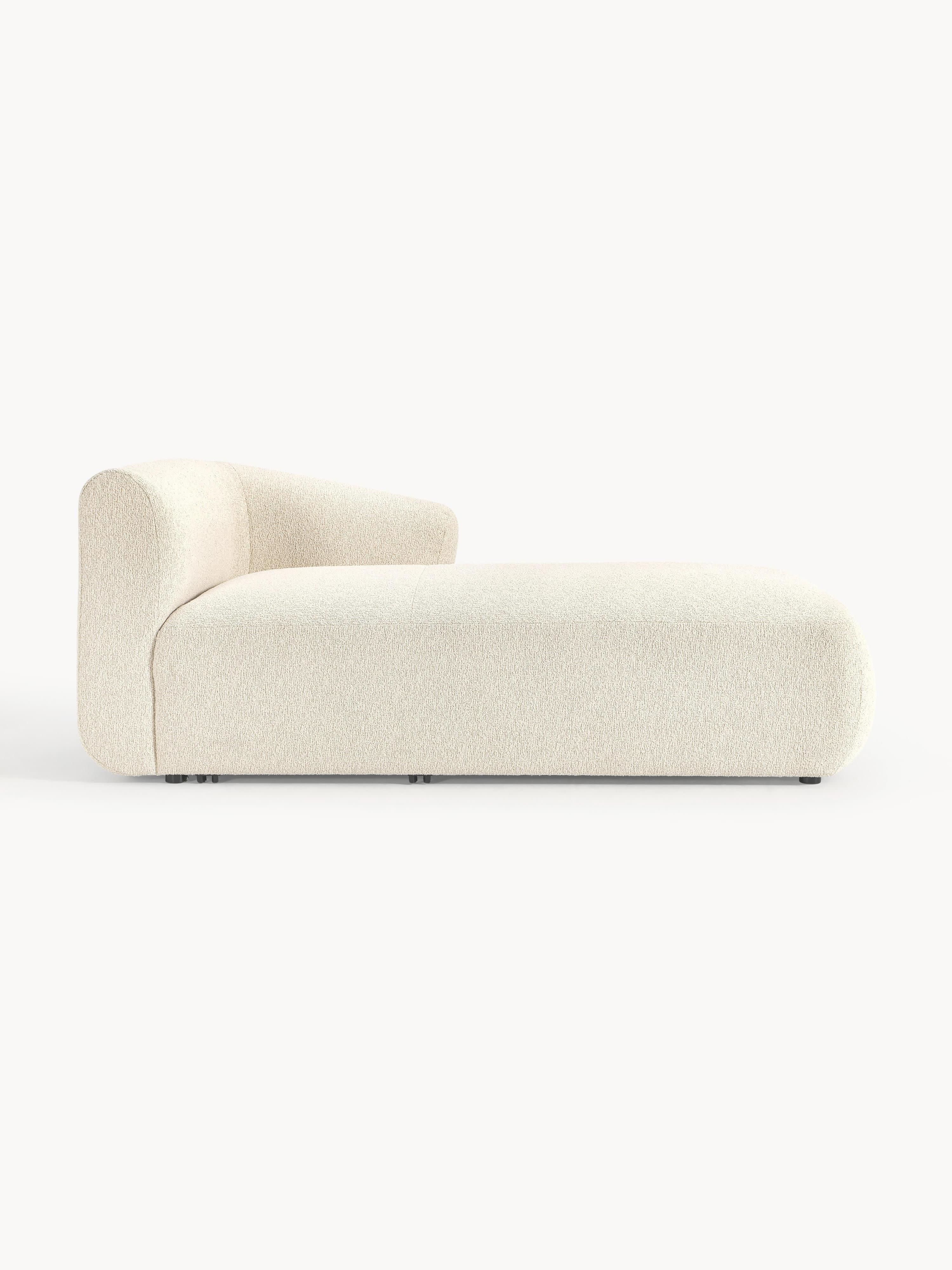 Chaise longue hoekmodule Sofia uit bouclé