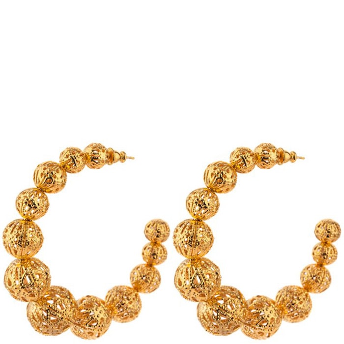 Boucles d'oreilles Trinidad - 12 boules - Laiton doré à l'or fin
