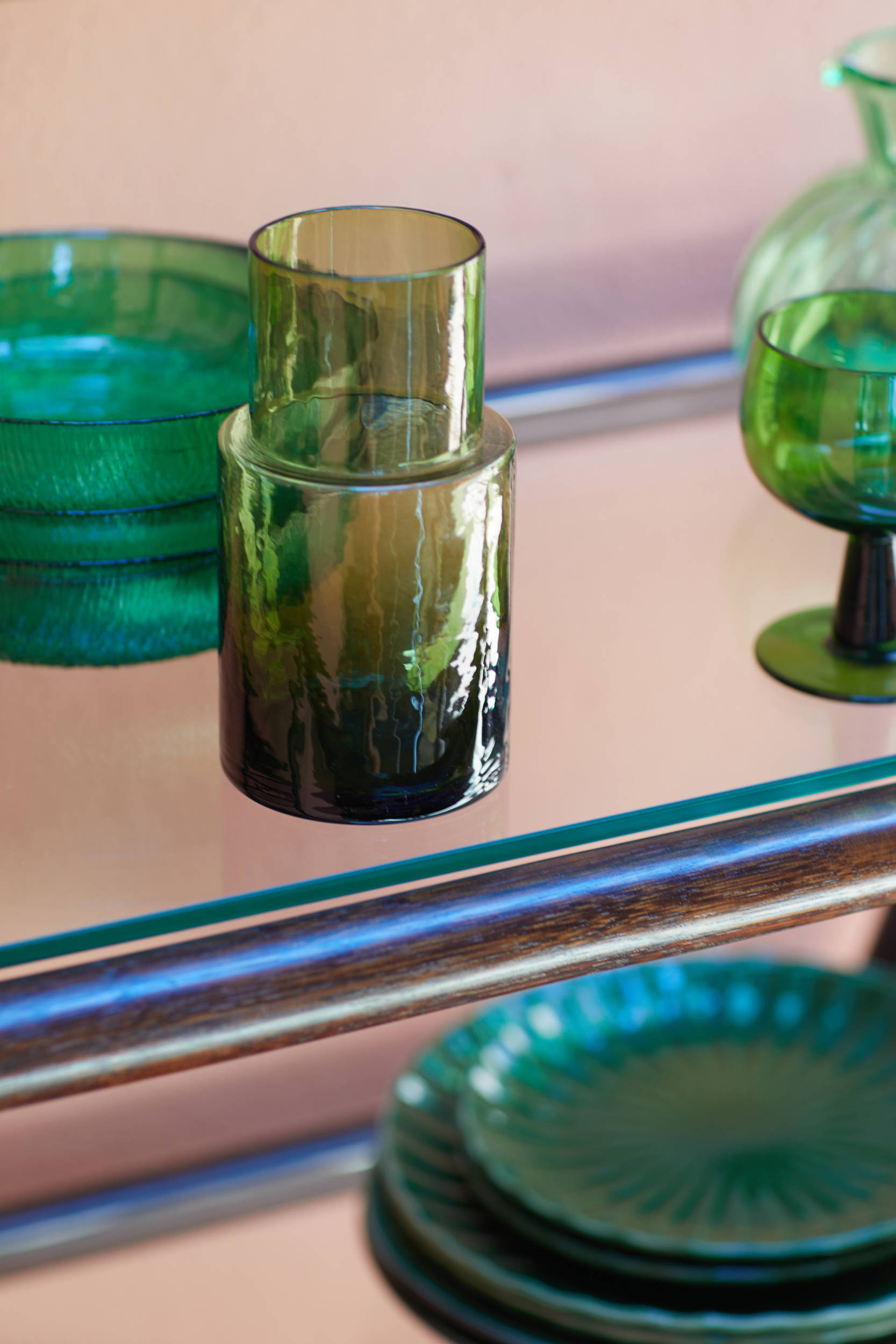 HKLIVING Tube karaf - olive
