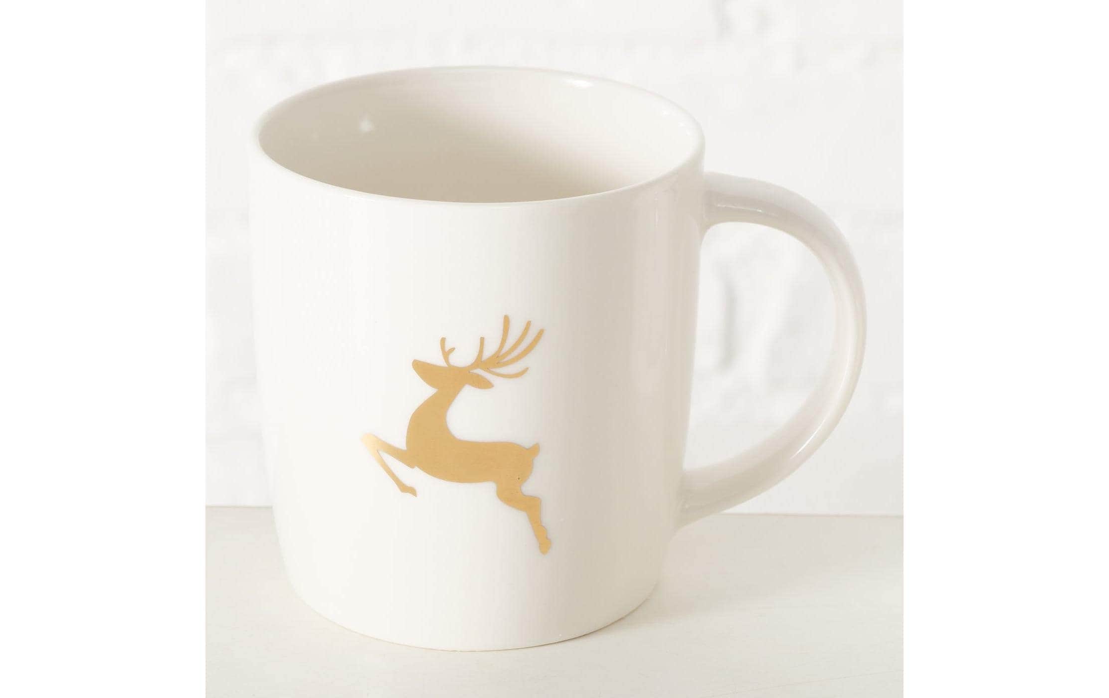 BOLTZE Weihnachtsfigur »Tasse Brilly 4er Set, Keramik, 320 ml«