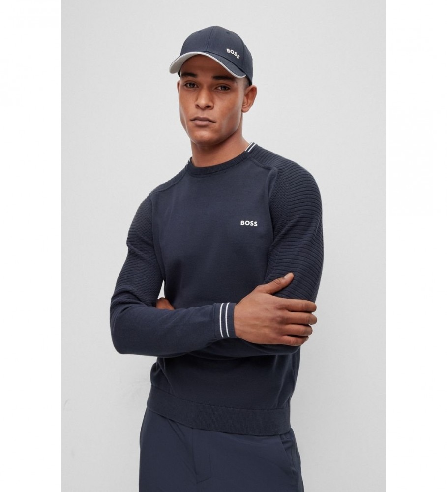 Boné BOSS Navy Curved Logo Twill