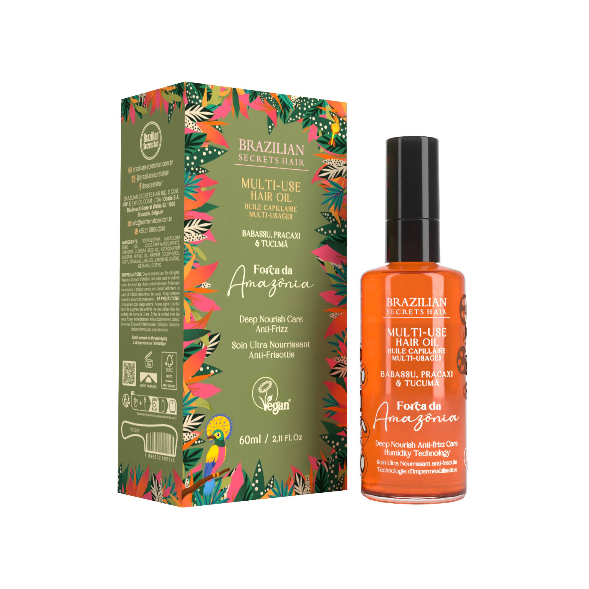 Huile capillaire multi-usages Força da Amazonia / 60ml