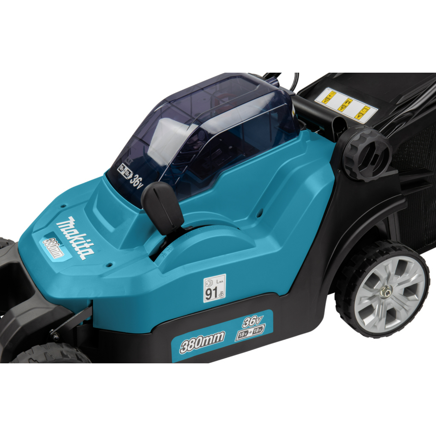 Makita DLM382CM2 (2x 18V) Li-Ion accu grasmaaier set (2x 4.0Ah) - 38cm