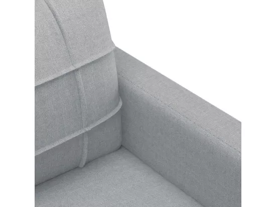 Canapé à 3 places Gris clair 180 cm Tissu