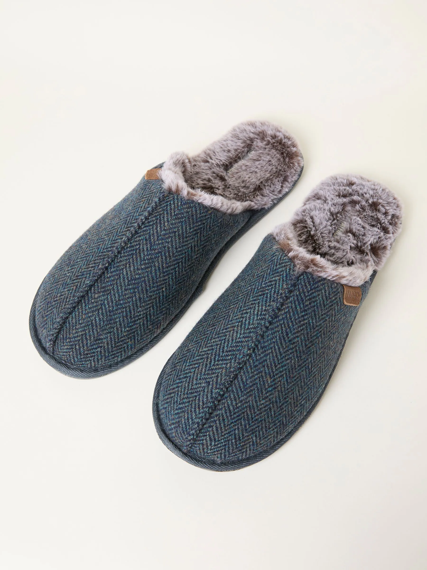 Blauw - FatFace Check Mule