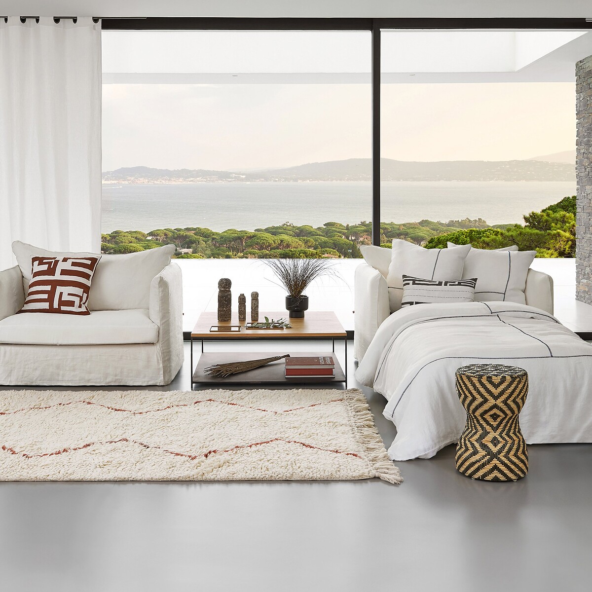 AM.PM<br>Poltrona XL em linho amassado, Neo Chiquito