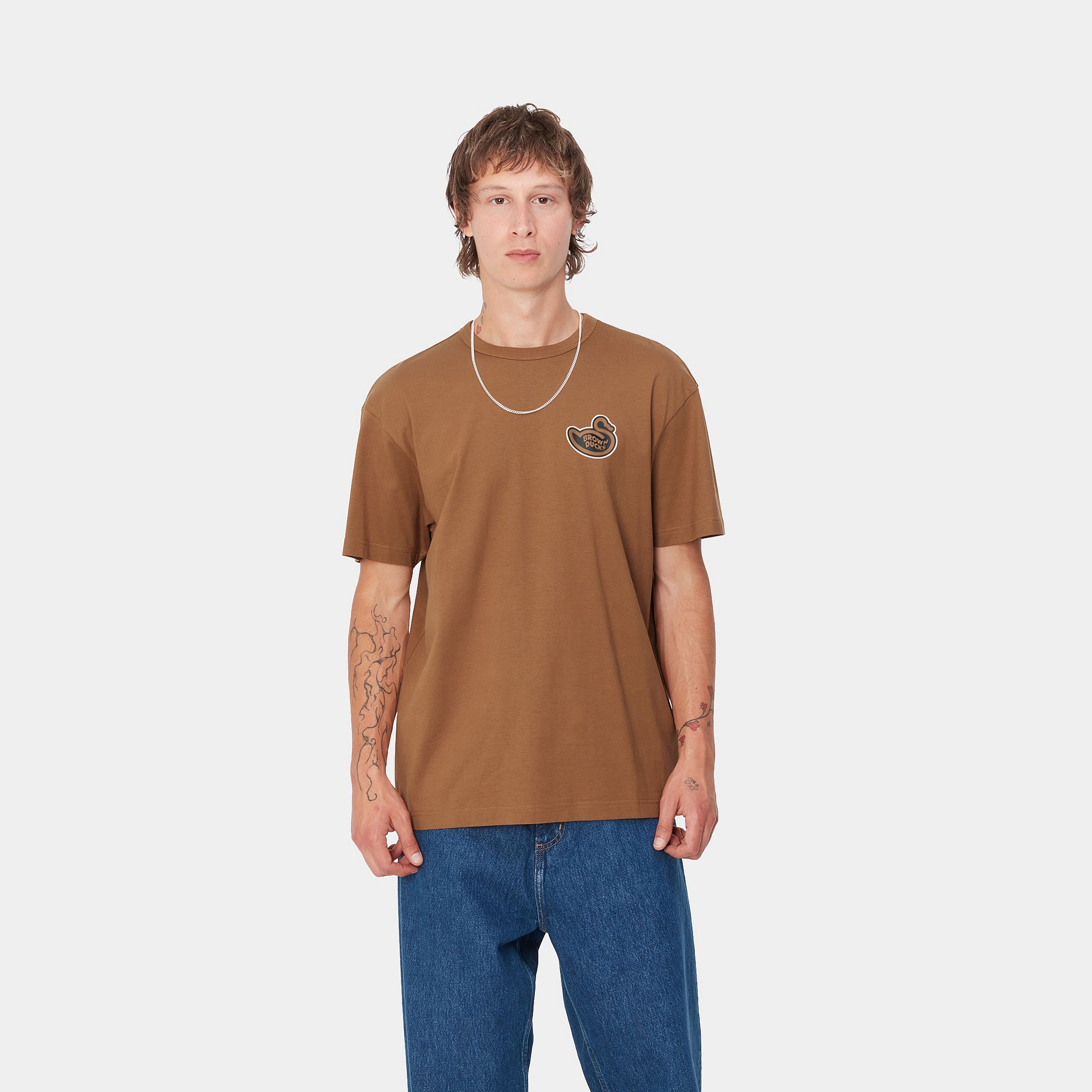Carhartt WIP SS Brown Ducks T-Shirt White