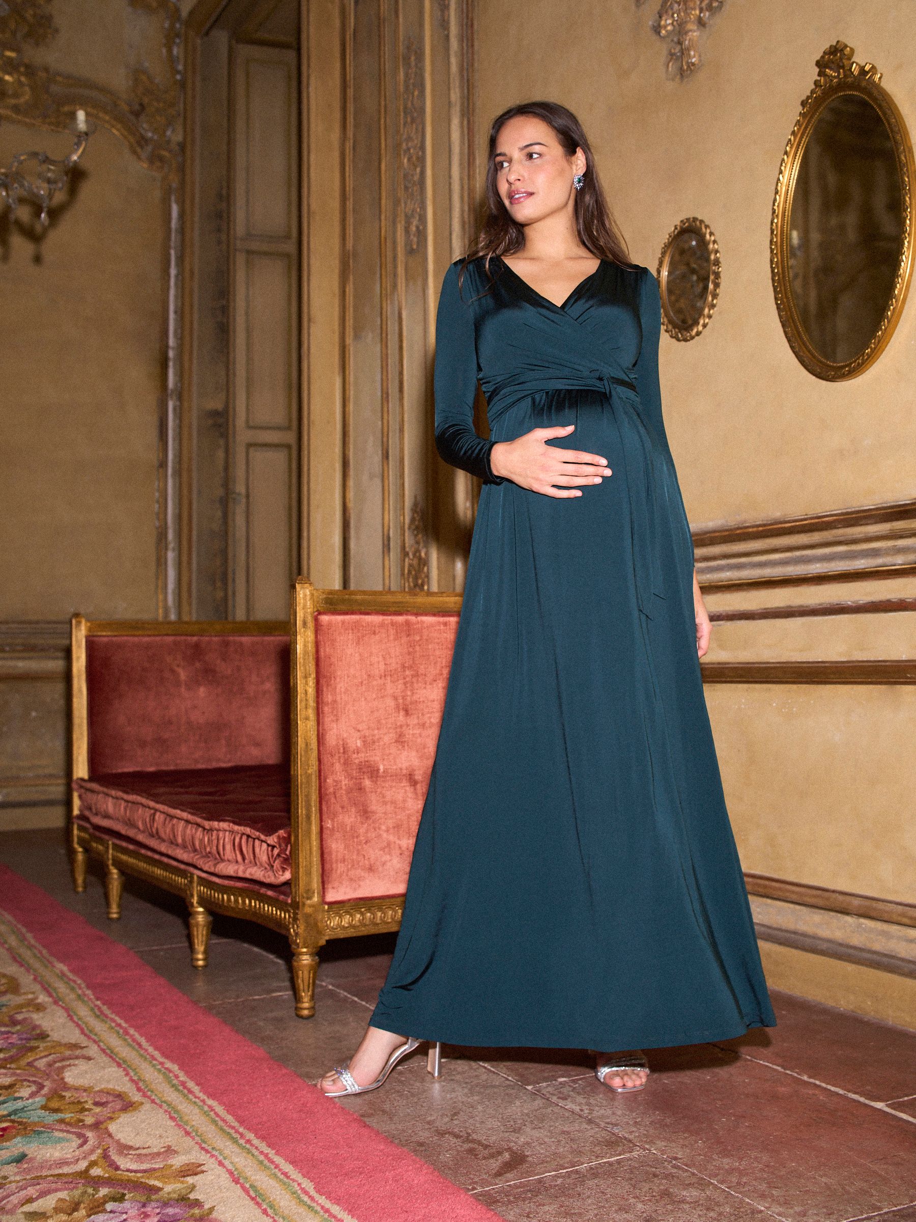 Seraphine Maternity & Nursing Wrap Maxi Dress