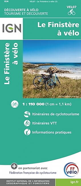 IGN - LE FINISTERE A VELO ECHELLE 1 110 000