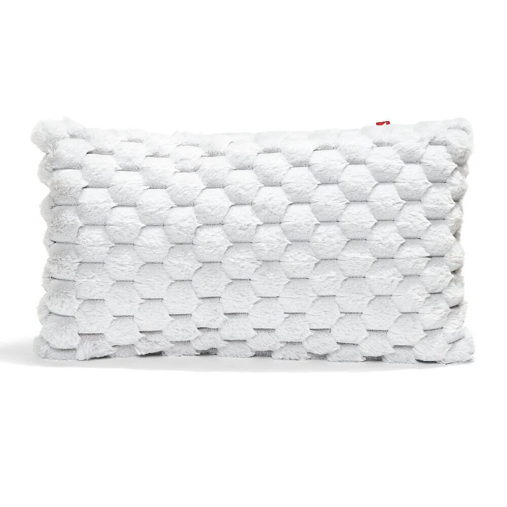 Housse de coussin ronds fausse fourrure lapin 30x50cm - 3 modèles