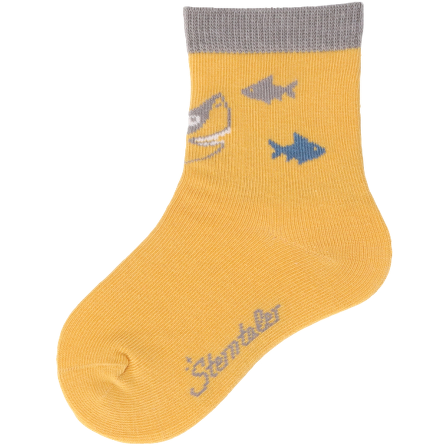 Sterntaler Socken 3er-Pack Fische mattgelb