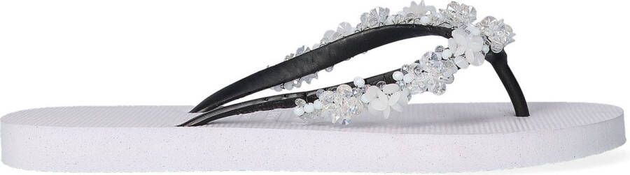 Uzurii Precious Bloom White Dames Slippers White | Wit | Precious Bloom White