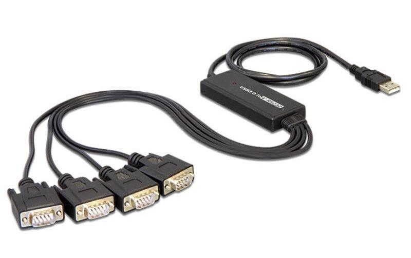 Schnittstellenkabel USB - 4x SeriellAdapter von USB2.0 auf 4x seriell