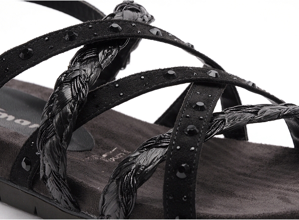 Tamaris nu pieds plats femme 28128 28 noir