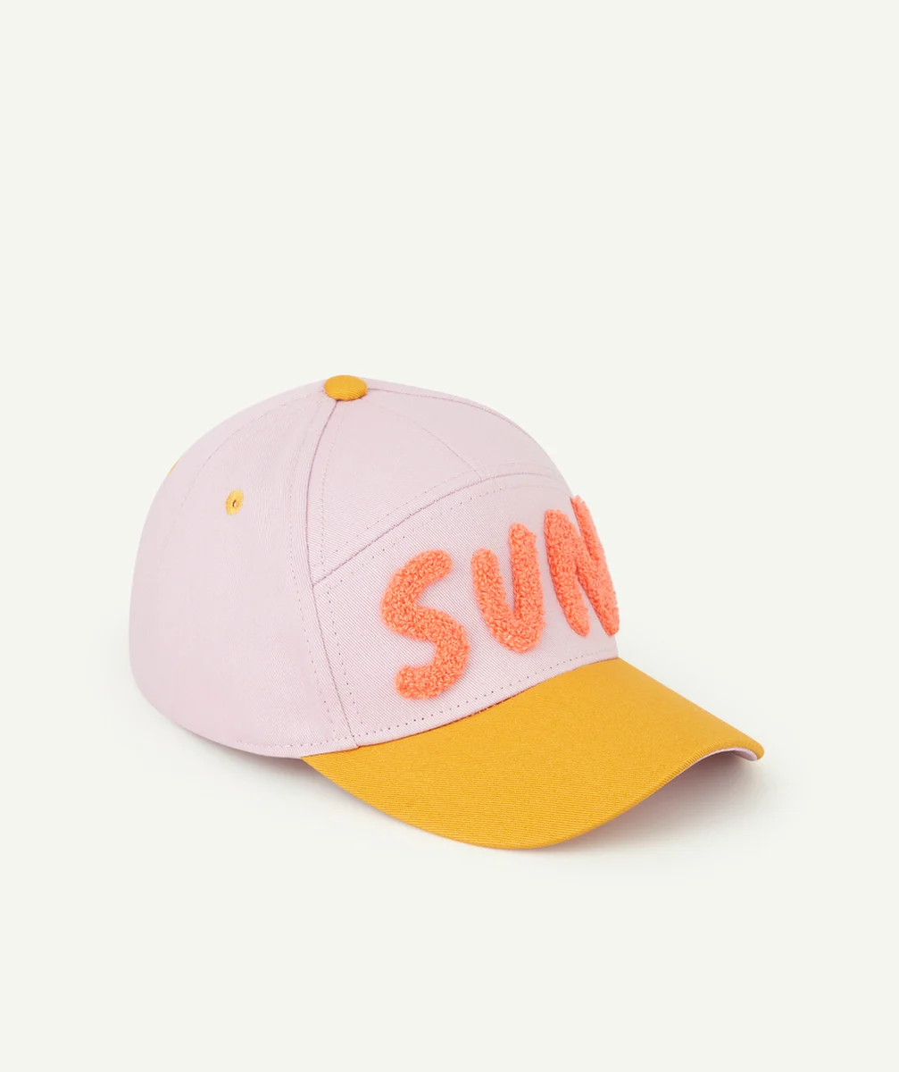 LASSIGCASQUETTE LILAS AVEC MESSAGE FUN EN BOUCLETTE