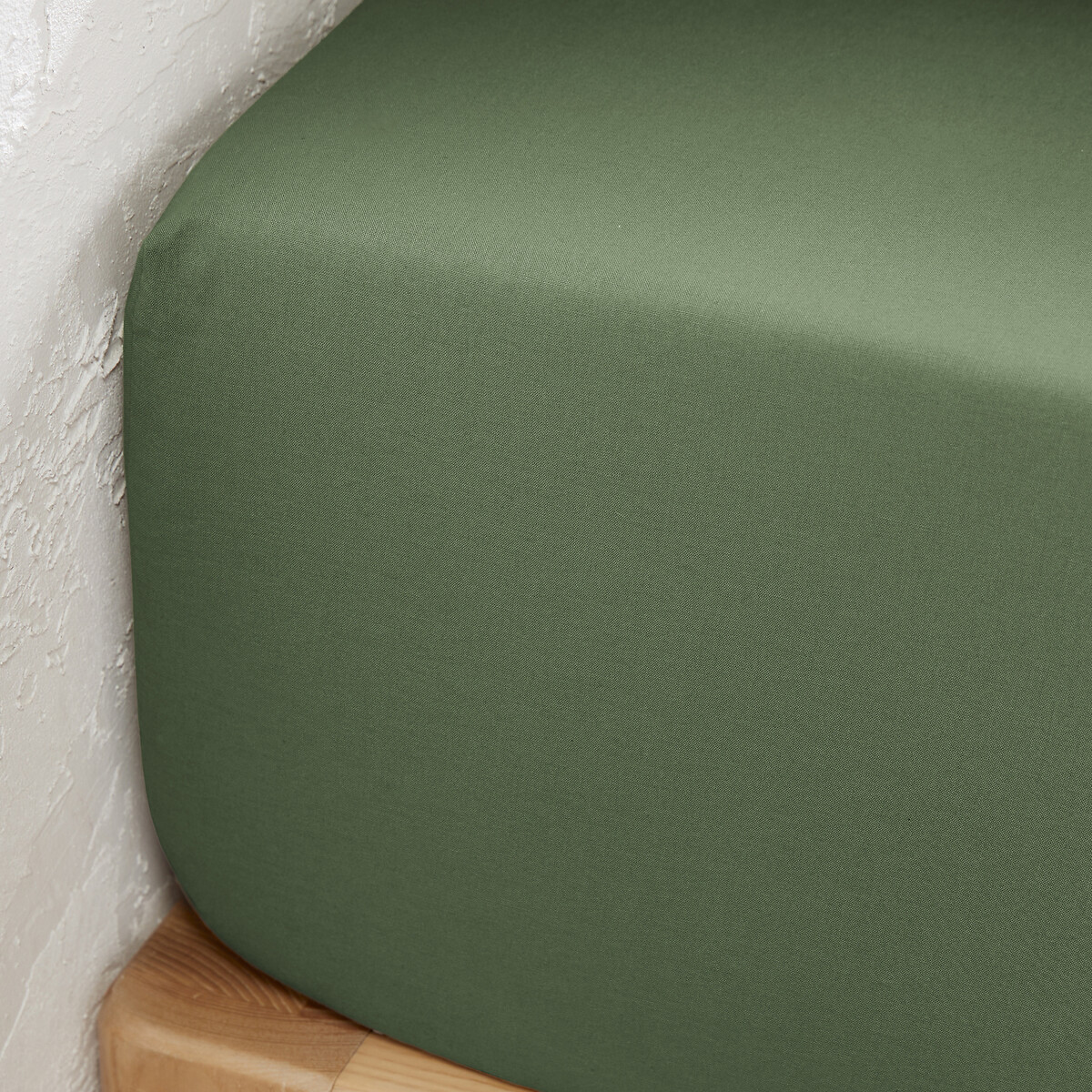 LA REDOUTE INTERIEURS<br>Lençol de baixo liso em algodão lavado, dobra de 25 cm, Mérida