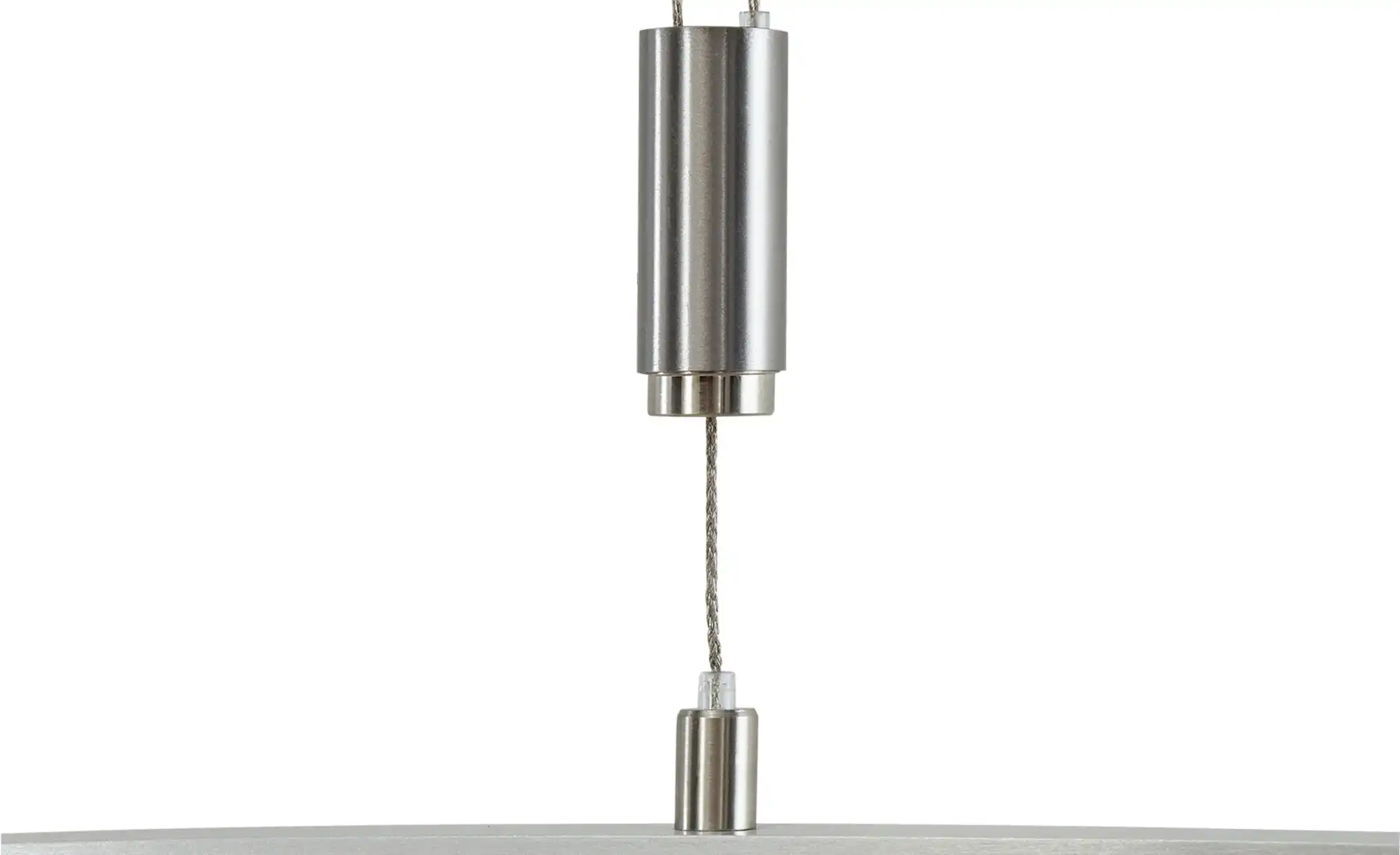 Fischer-Honsel LED-Pendelleuchte, Nickel-matt/ Glas gebogen