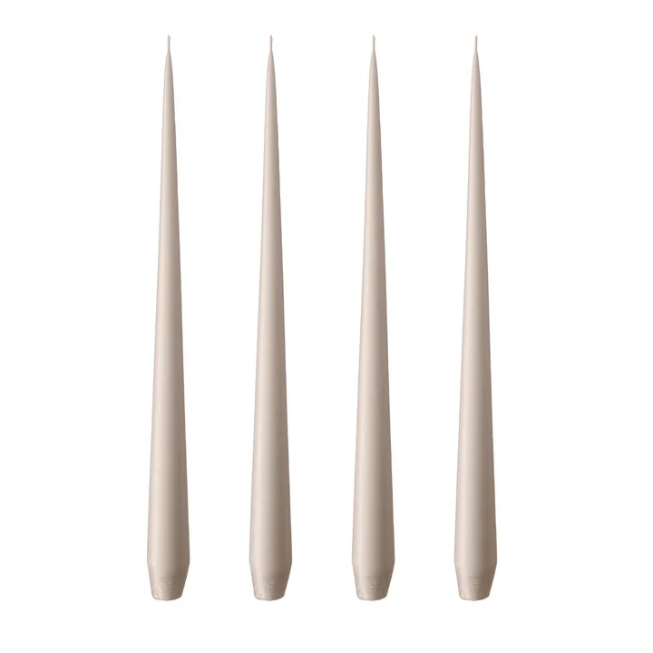 ester & erik - Peitschenkerze, 32 cm, No. 22, linen grey / matt (4er-Set)