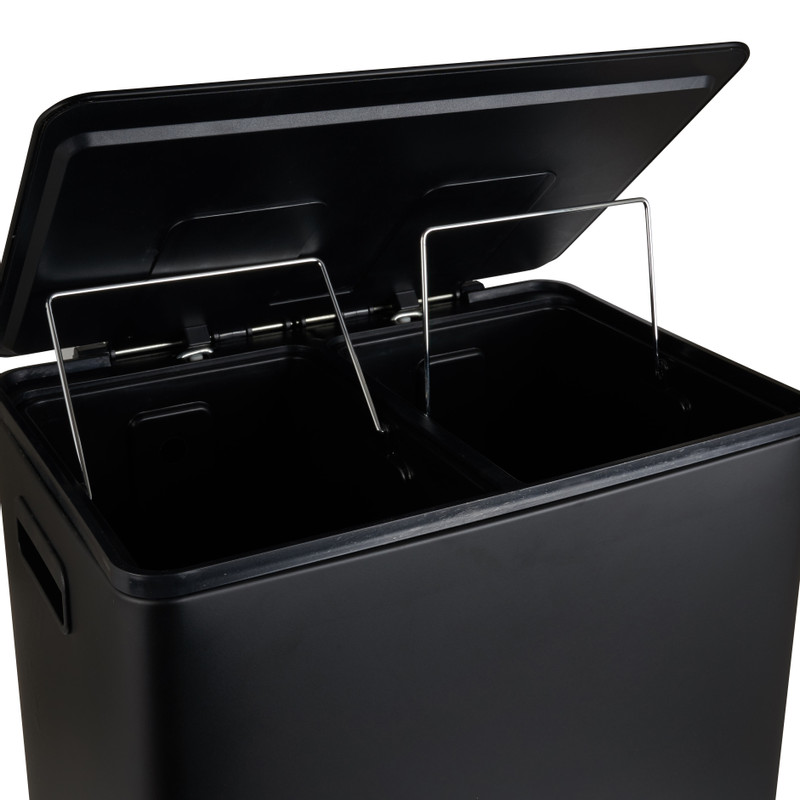 Pedaalemmer - zwart - 2x20 liter