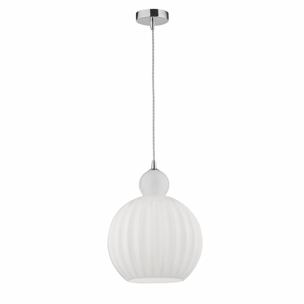 Odell hanglamp in wit en chroom E27