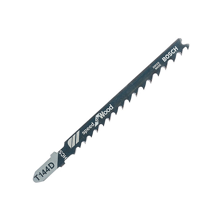Lame de scie sauteuse T droite grossière dents rectifiées aiguisées Bosch Bois, lot de 2