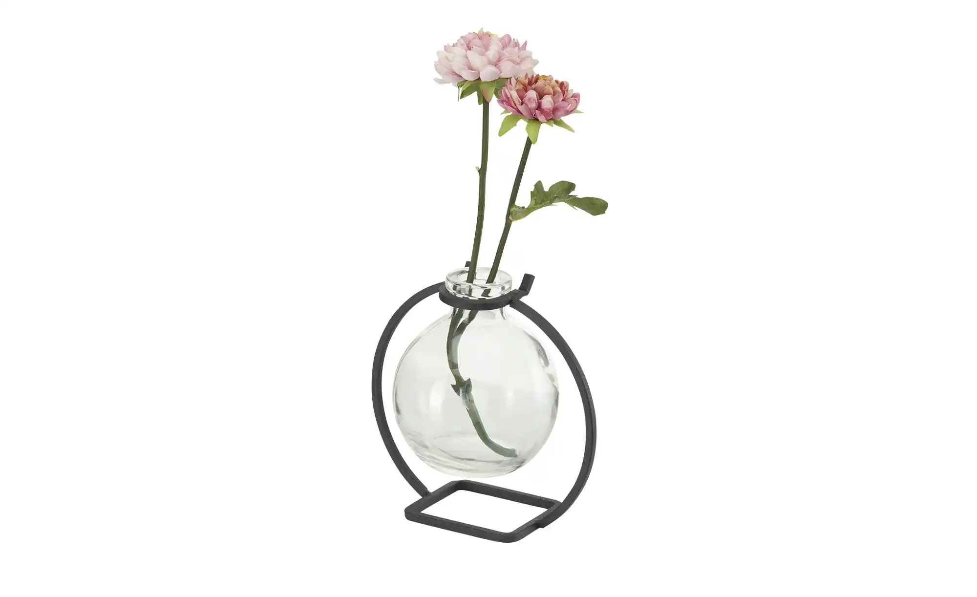 Vase mit Metallständer