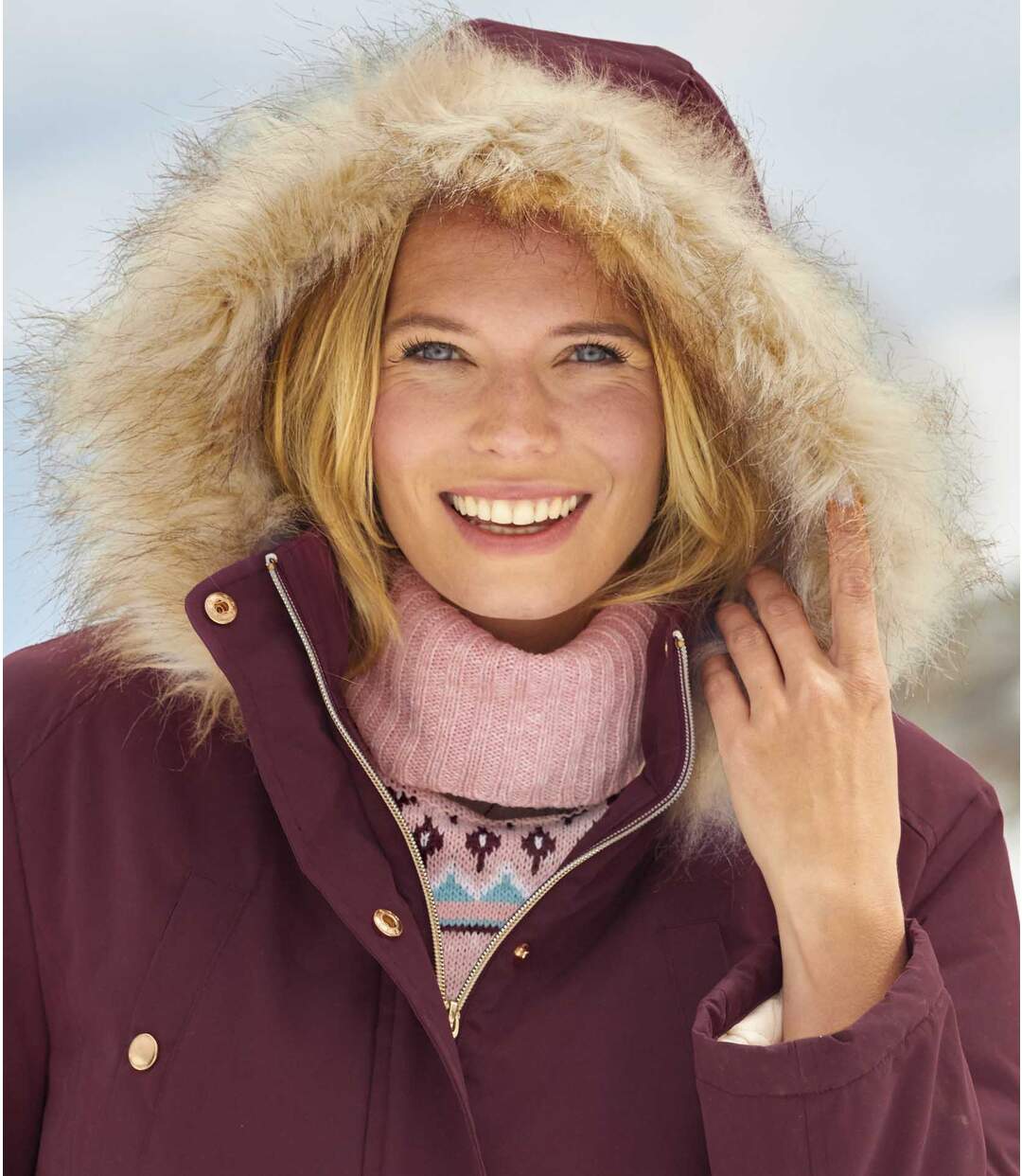 Parka à Capuche Fausse Fourrure Atlas for Women