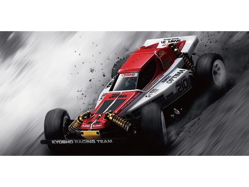 Kyosho Buggy Turbo Optima 4WD Legendary Series Bausatz, 1:1 Legendary Vintage Serie Buggy Bausatz