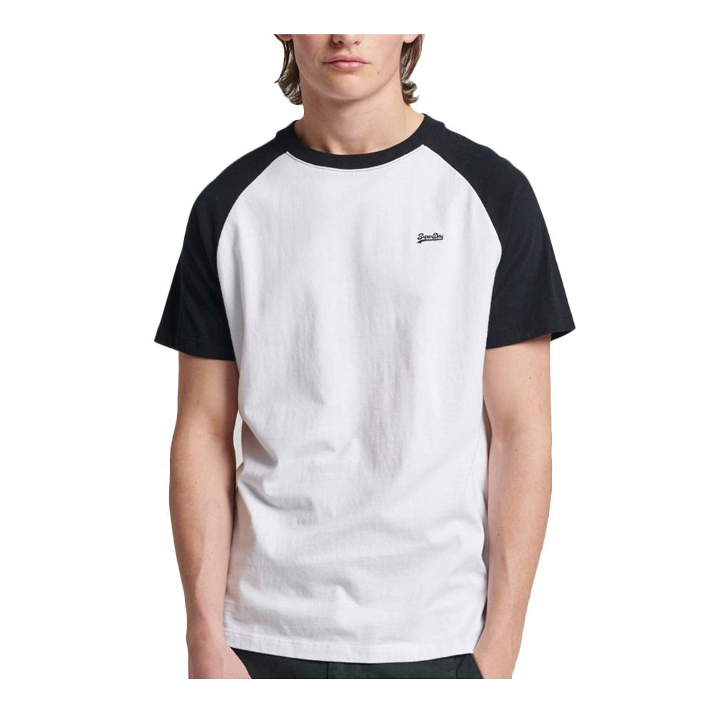 Superdry VINTAGE BASEBALL - Tee-shirt Homme optic/black