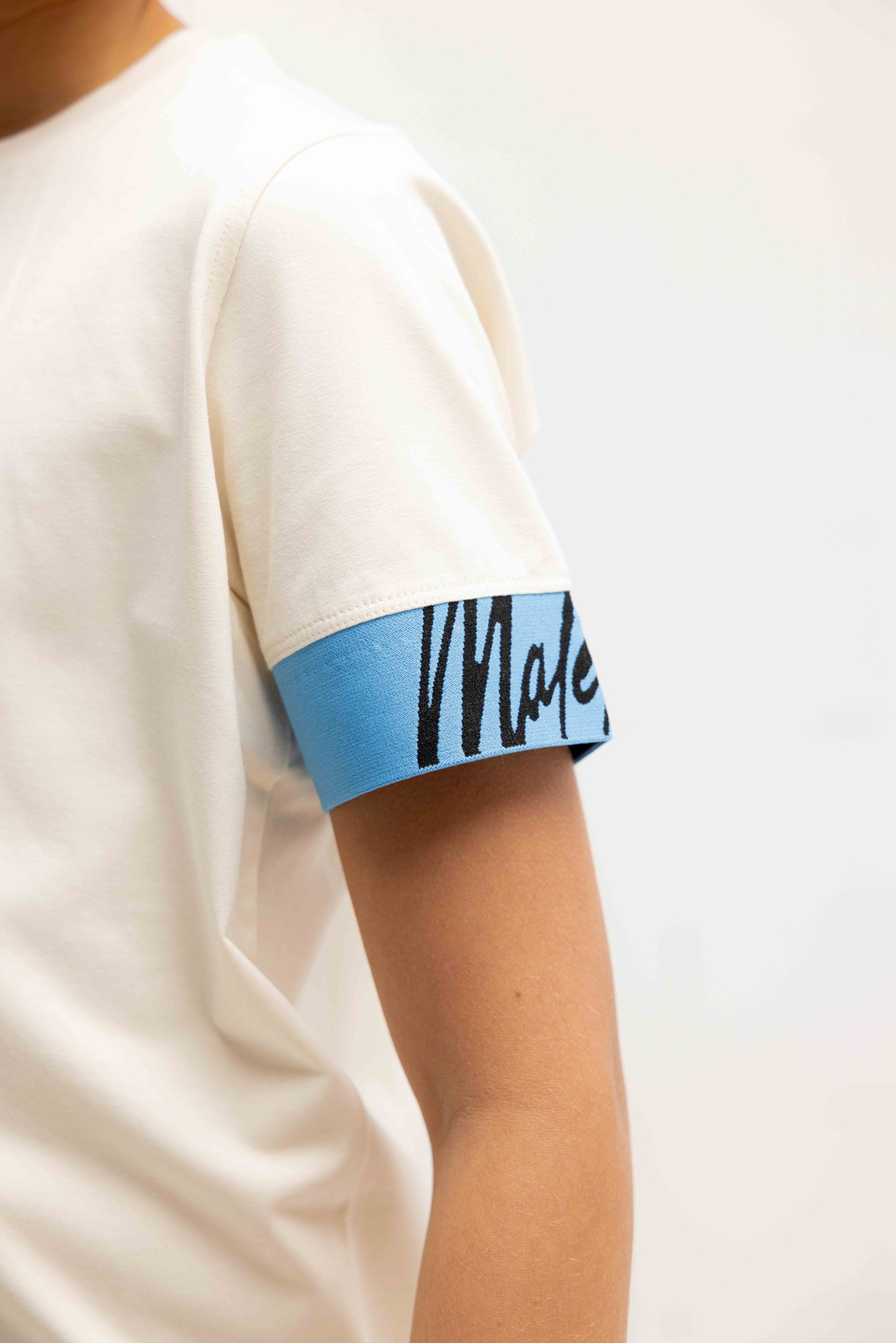 Malelions Captain 2.0 Shirt Kids Beige/Blauw