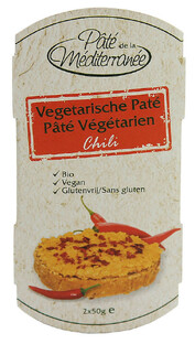 Pate de la Mediterranee Vegetarische Paté Chili 100GR