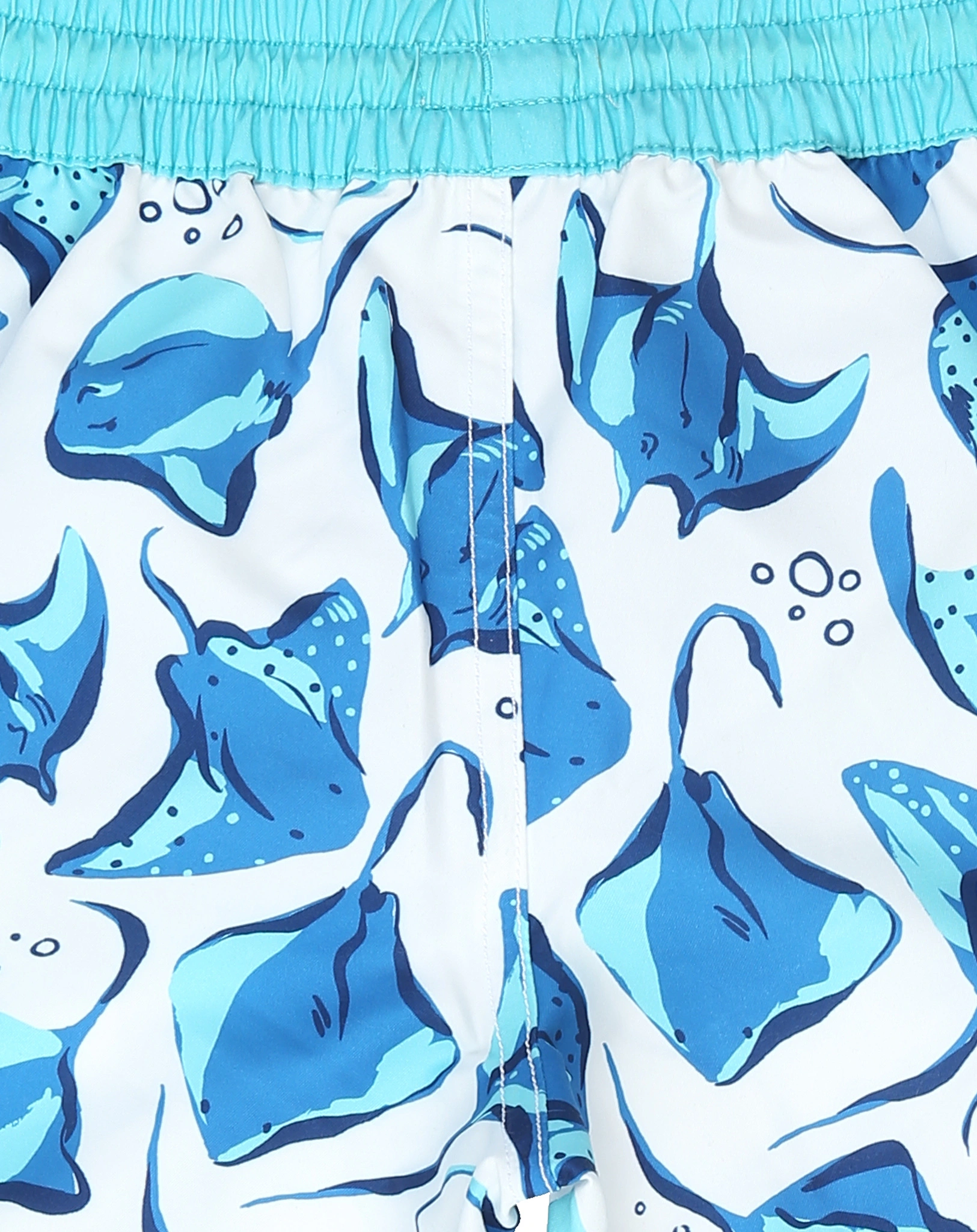 Badeshorts STING RAYS in weiß/blau