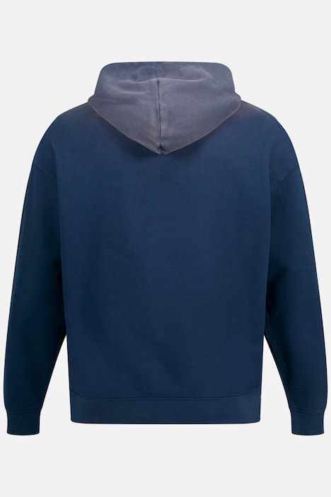 STHUGE Hoodie mit Vintage Look, Oversized, Brustprint, Kapuze, Langarm, bis 8 XL
