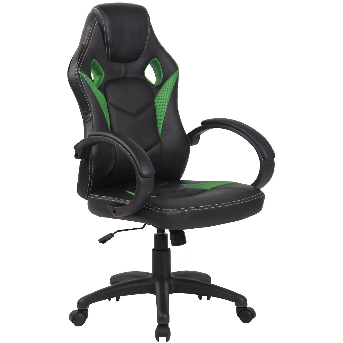 decoshop26 Fauteuil de bureau PVC vert