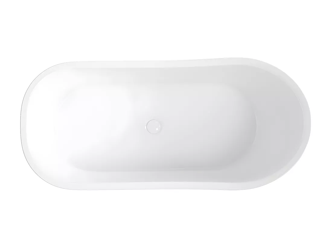baignoire îlot OMNIRES VENEZIA M+ 160X73 CM couleur : noir et blanc finition : brillant