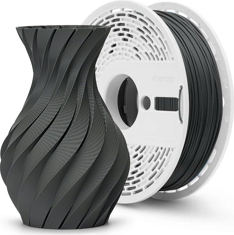 Fiberlogy  Matte PLA Graphite, 1,75 mm / 850 g    Leicht zu druckendes PLA mit matter Oberfläche in Graphite