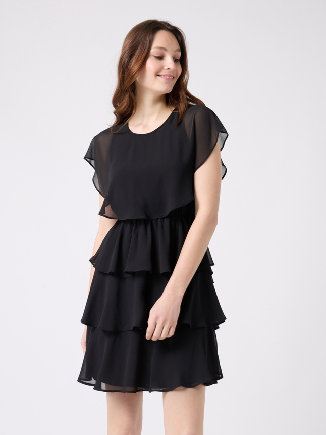 Robe courte à volants