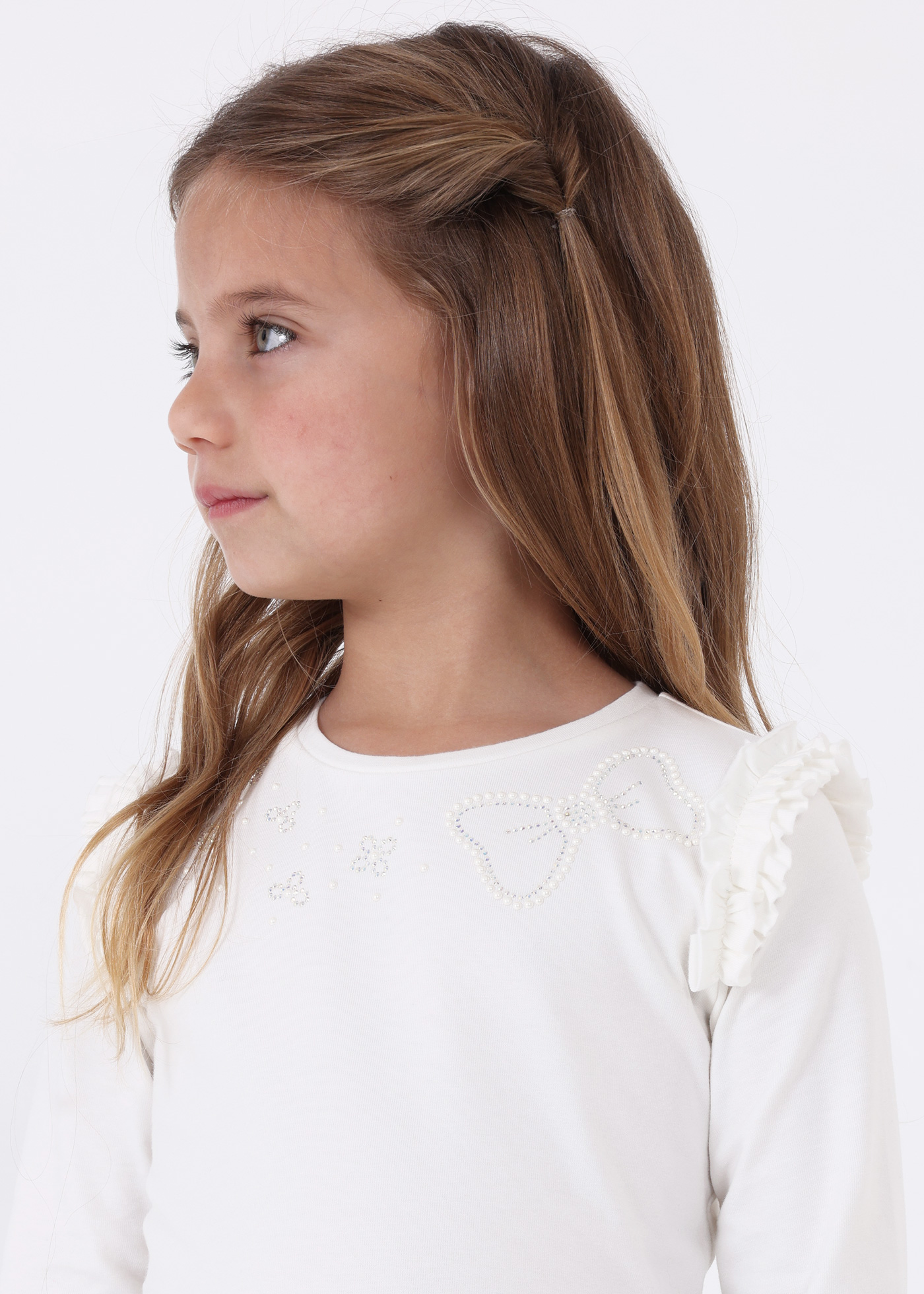 Camiseta Better Cotton com apliques para meninas - menina